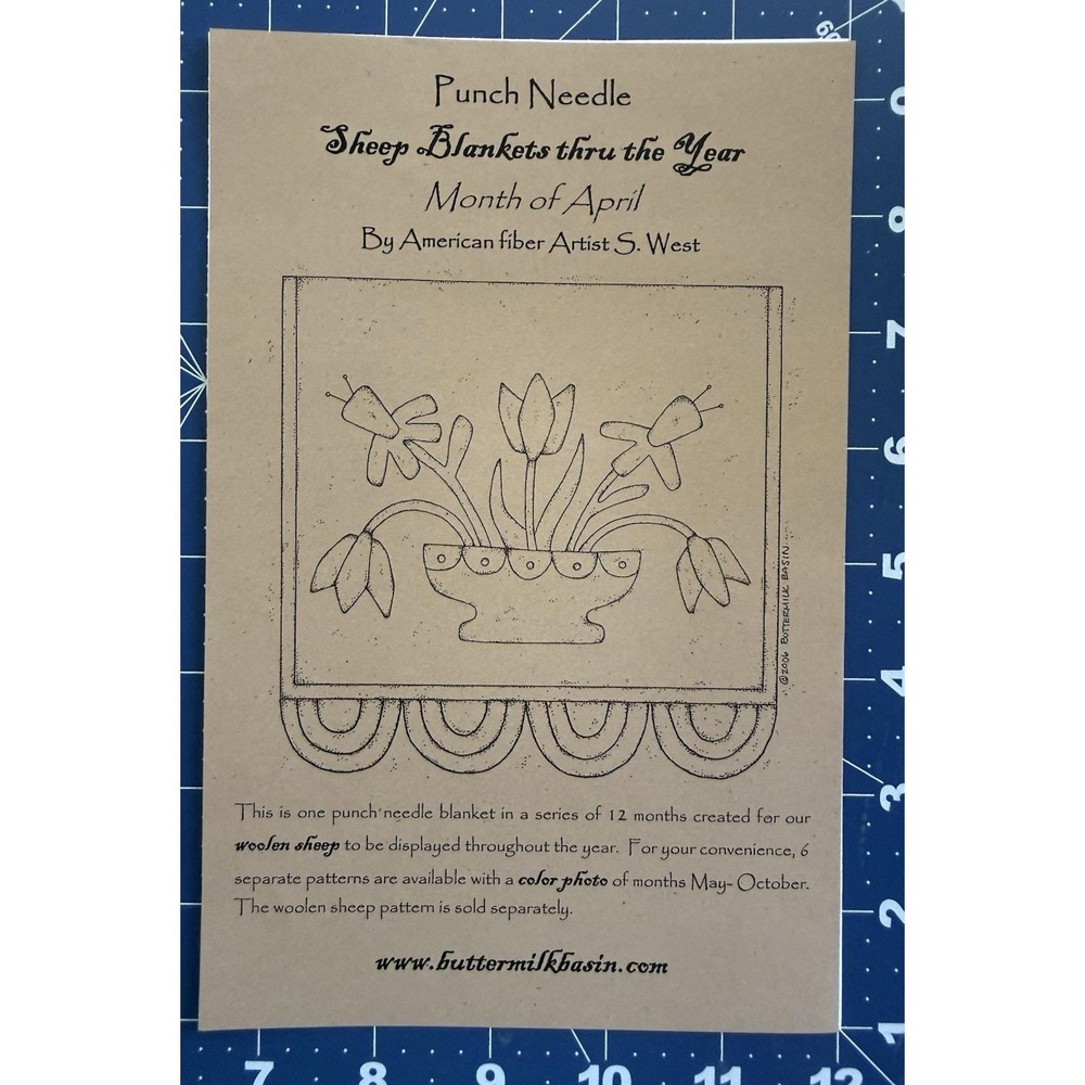 Buttermilk‎ Basin APRIL SHEEP BLANKETS Thru The Year Punch Needle Pattern